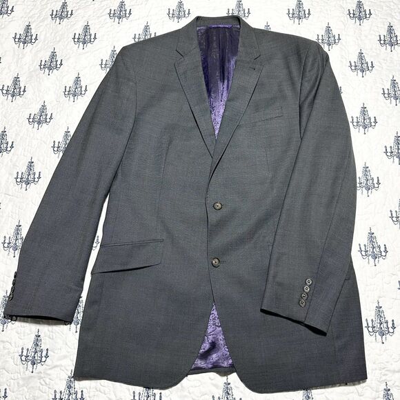 Ted Baker Other - Ted Baker London Endurance Jones CT Mens 42L Gray White Dots Suit Blazer Jacket